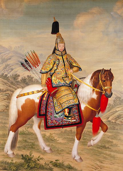 This is a man on a horse painting