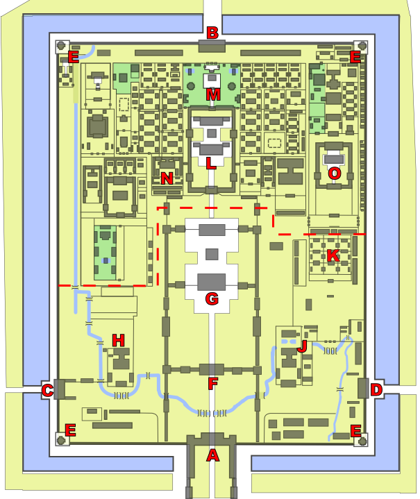 Basic map of the city. Over view and in cartoon form